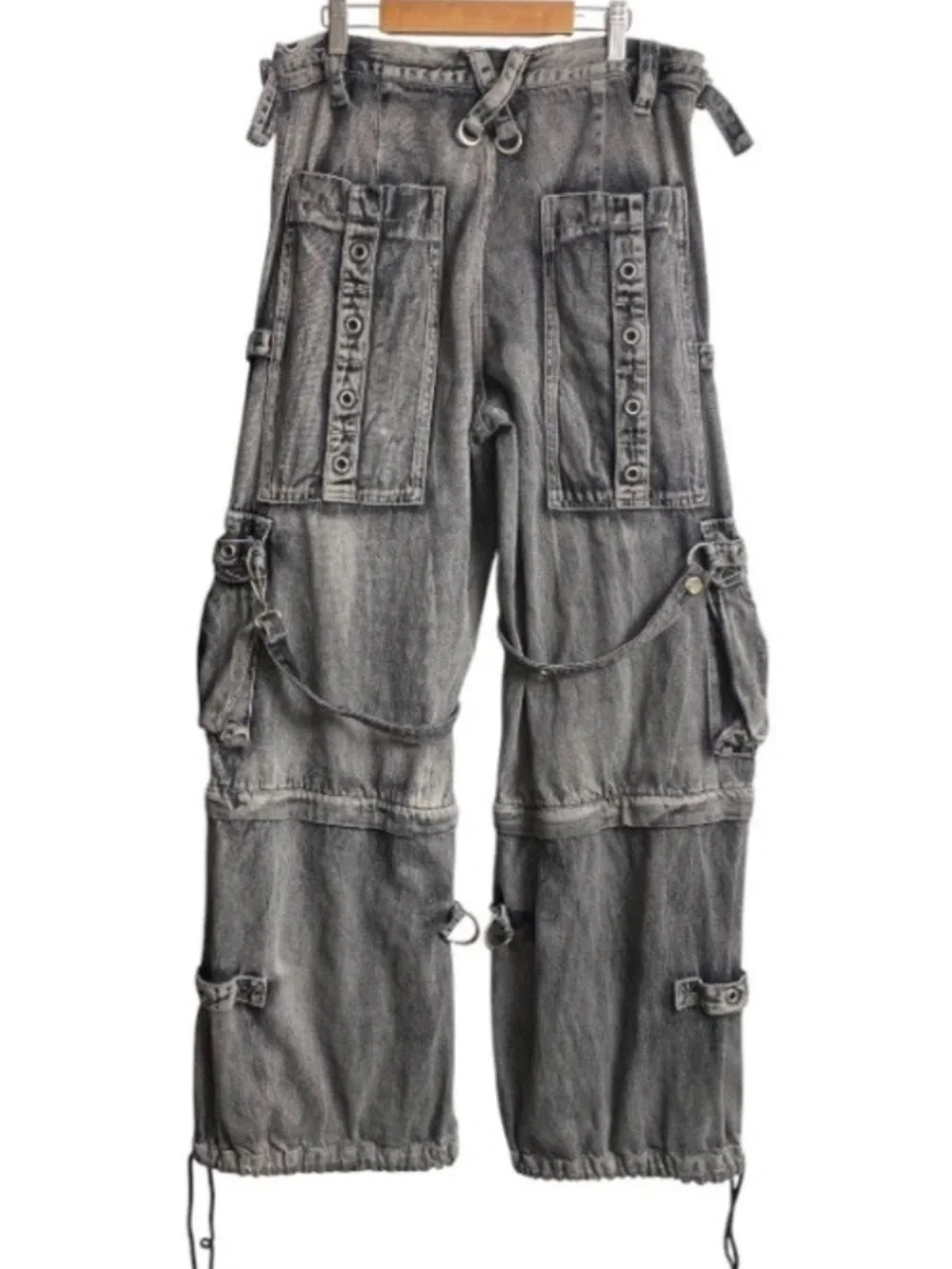 Tripp NYC Daang Goodman Denim Full Force Pant/Short Unisex Sz S  Raver Goth Punk